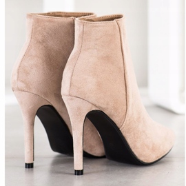 Small Swan Botas elegantes de salto alto bege 1