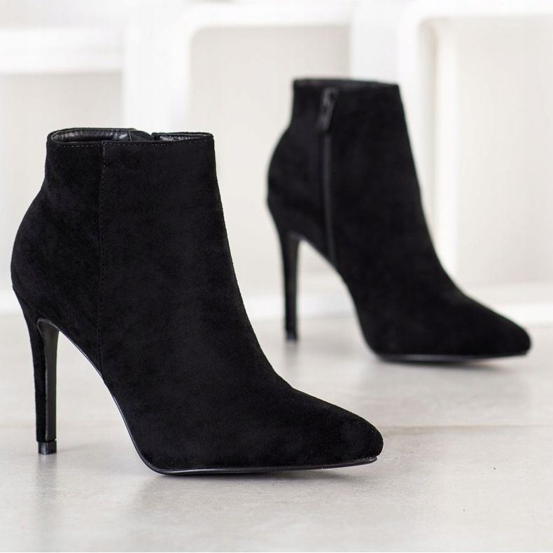 Small Swan Botas elegantes de salto alto preto 1