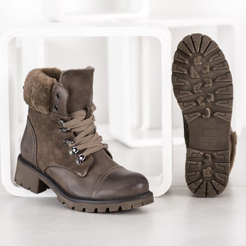 Super Mode Botas quentes amarradas cinza 1 Super Mode Botas quentes amarradas cinza 1