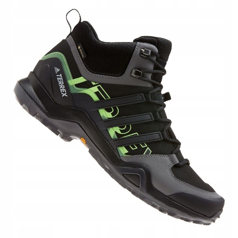 Sapatos masculinos Adidas Terrex Swift R2 Mid Gtx pretos EH2281 cinza verde 5