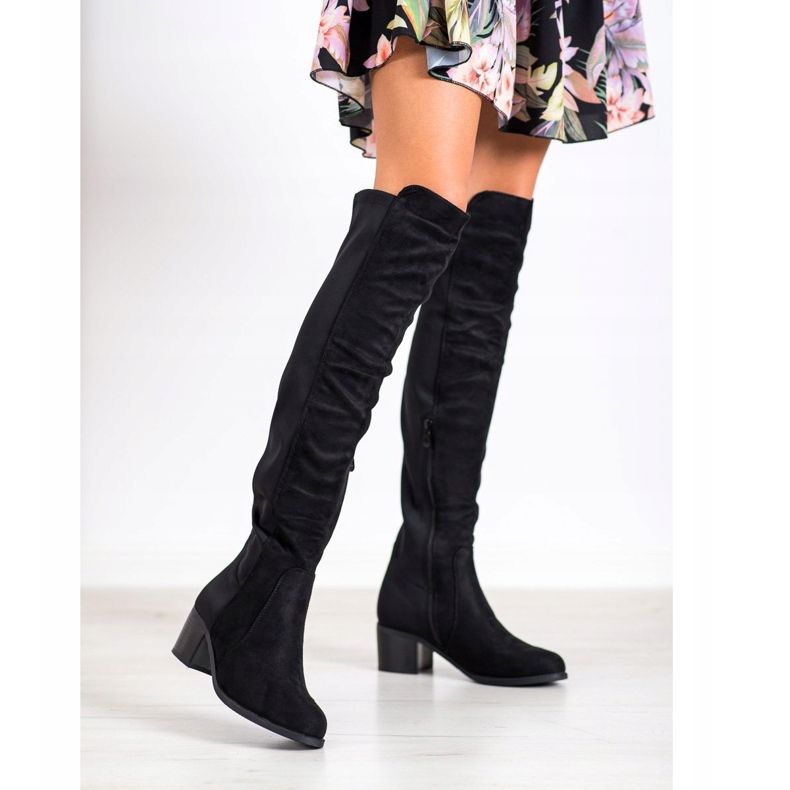 Balada Botas na coluna baixa preto 1