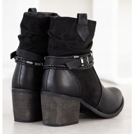 SHELOVET Botas Com Listras Decorativas preto 1