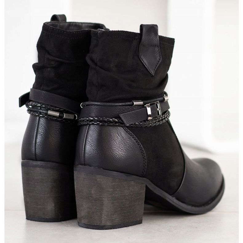 SHELOVET Botas Com Listras Decorativas preto 1