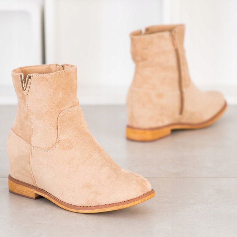 Sergio Todzi Botas de cunha elegantes bege 1