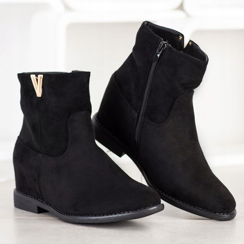 Sergio Todzi Botas de cunha elegantes preto 1