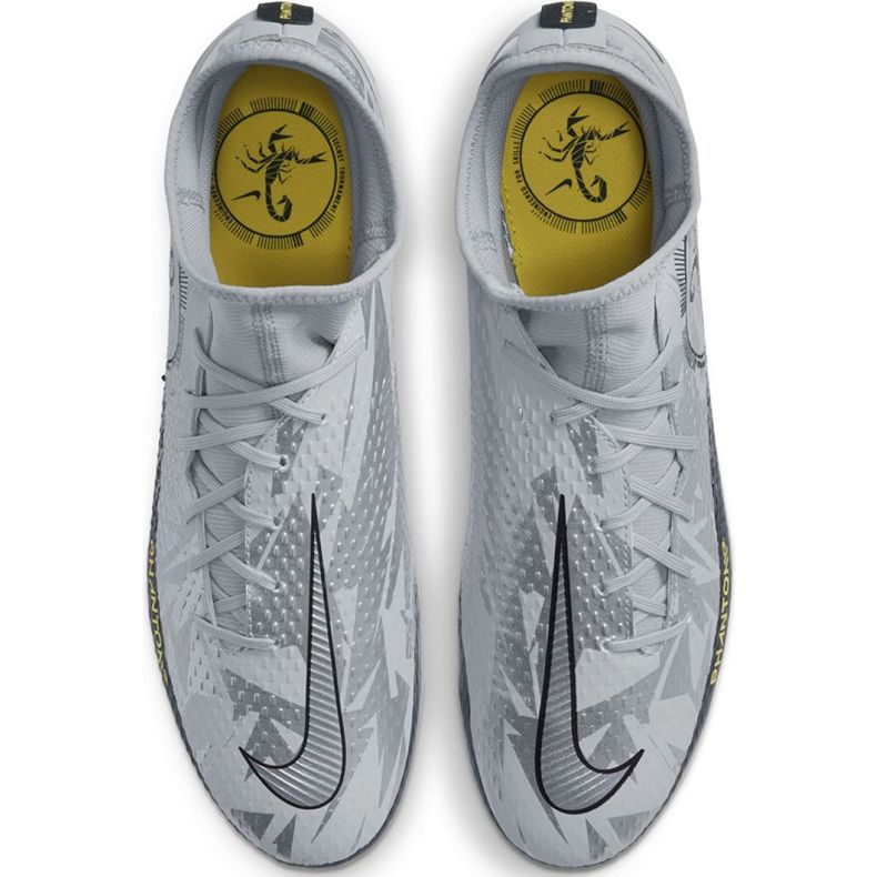 Chuteiras Nike Phantom Gt Scorpion Academy Dynamic Fit FG / MG M DA2266 001 azul prata 1