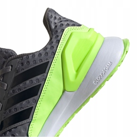 Tênis de corrida adidas RapidaRun Jr FV4100 cinza verde 2
