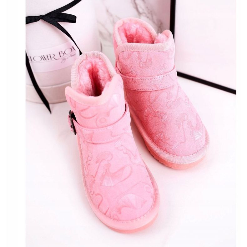 Apawwa Botas de neve infantis com pele rosa Kawai 1 Apawwa Botas de neve infantis com pele rosa Kawai 1