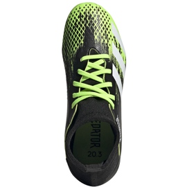 Chuteiras Adidas Predator 20.3 Fg Junior pretas e verdes EH3024 1
