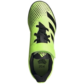 Chuteiras Adidas Predator 20.4 H&amp;L Tf Junior verde-pretas FW9780 1