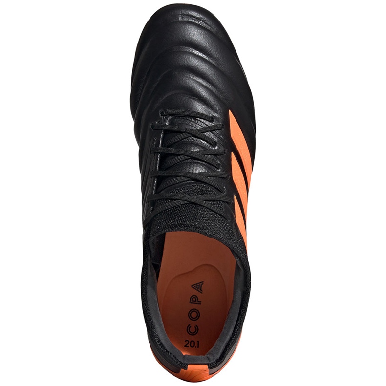 Chuteiras Adidas Copa 20.1 Fg pretas e laranja EH0882 2
