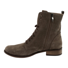 Botas femininas Nicole camurça couro cappuccino 2593 032 marrom 1