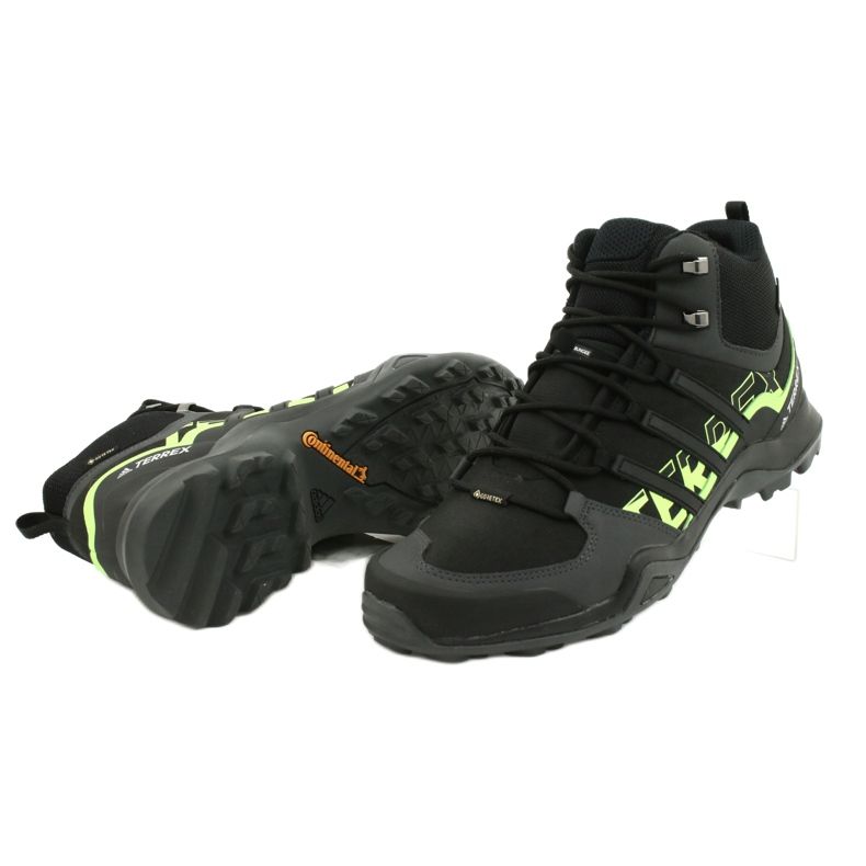 Sapatos masculinos Adidas Terrex Swift R2 Mid Gtx pretos EH2281 cinza verde 4