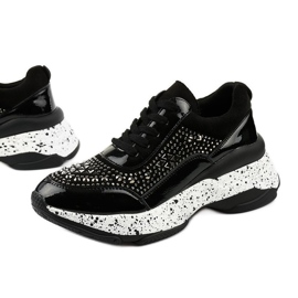 Tênis preto feito de camurça de couro ecológico Quijor 1