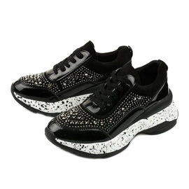 Tênis preto feito de camurça de couro ecológico Quijor 2