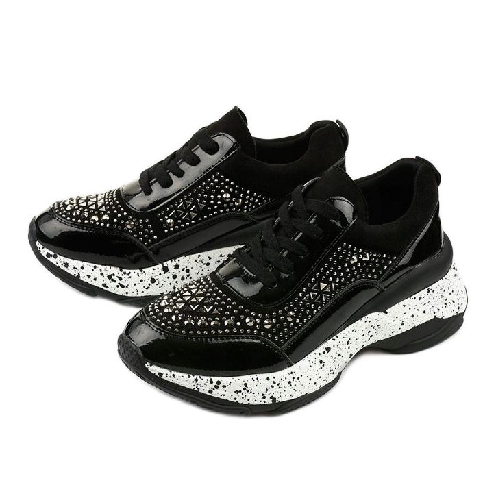 Tênis preto feito de camurça de couro ecológico Quijor 2