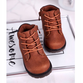 Apawwa Botas marrons infantis para meninos. Botas Moa castanho 2