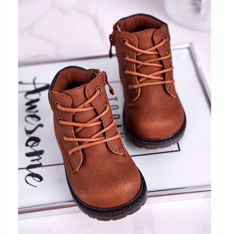 Apawwa Botas marrons infantis para meninos. Botas Moa castanho 2