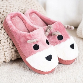 Bona Chinelos de rena bege branco rosa 1