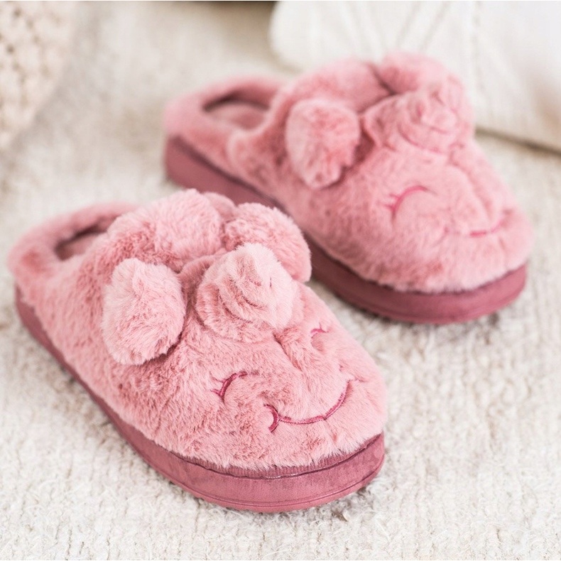 Bona Chinelos femininos de unicórnio rosa 1