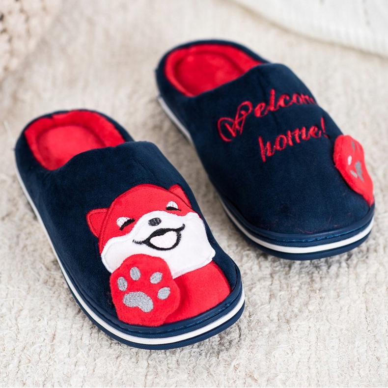 Bona Chinelos de boas-vindas branco vermelho azul marinho 1