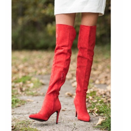 Small Swan Botas de salto alto sexy vermelho 1