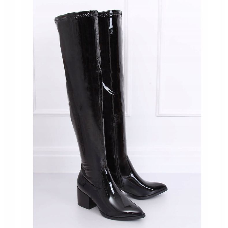 Botas pretas lacadas RB35P Preto 2