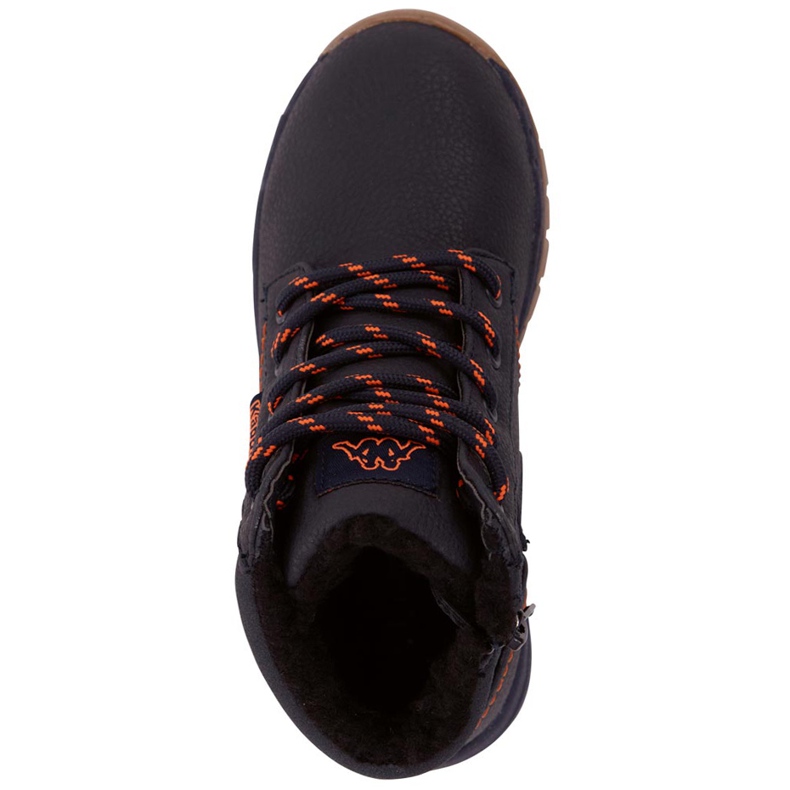 Sapatos infantis Kappa Cammy Fur T preto e laranja 260637T 6744 1