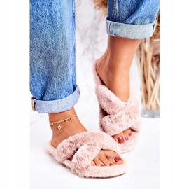 FRJ Chinelos femininos chinelos de pele marrom claro aconchegante castanho 1