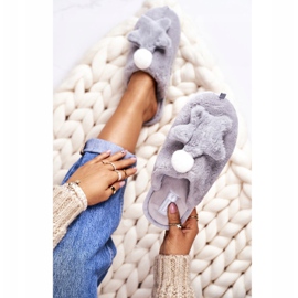 Chinelos femininos com pele e cinza estrelado à noite 2