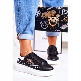 Tênis feminino esportivo com estilo Fly Black Amour preto 2