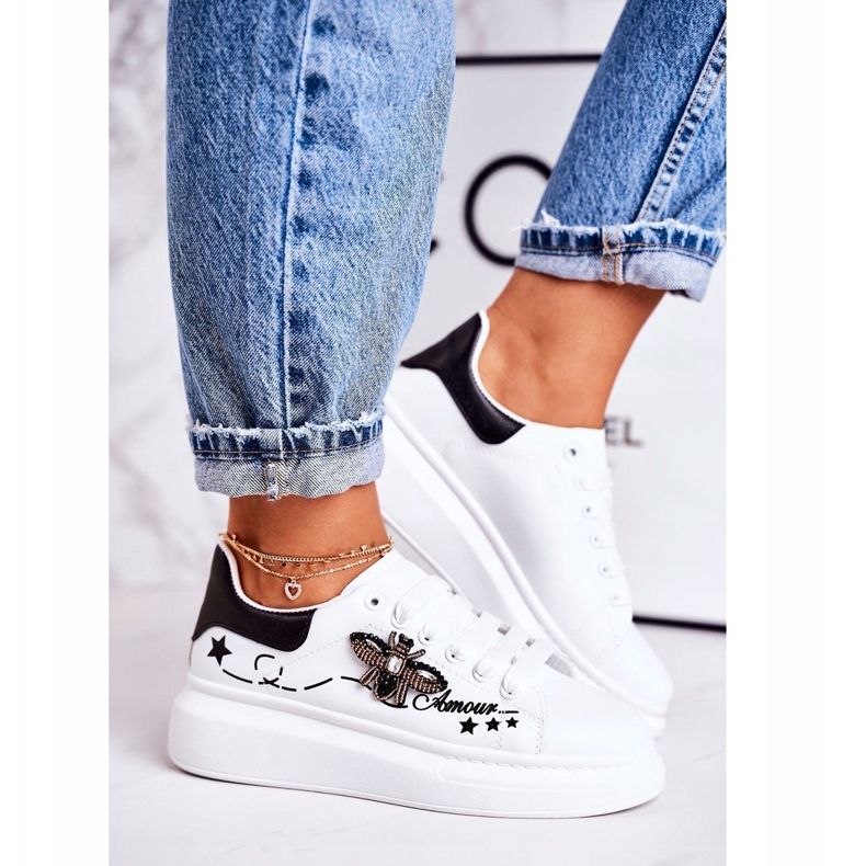 Tênis feminino esportivo com Fly White Amour branco 1