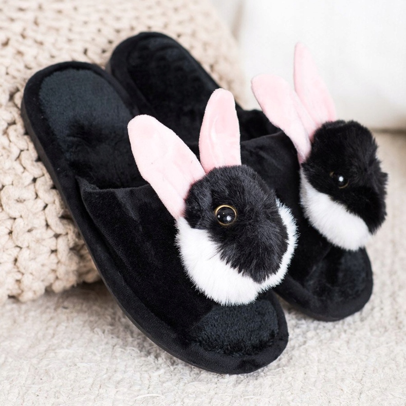 Bona Chinelos de coelhinho preto 1