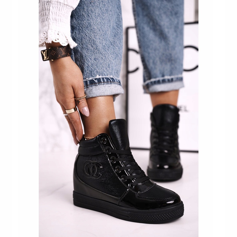 Haver Tênis feminino bota tornozelo Black Carol preto 1