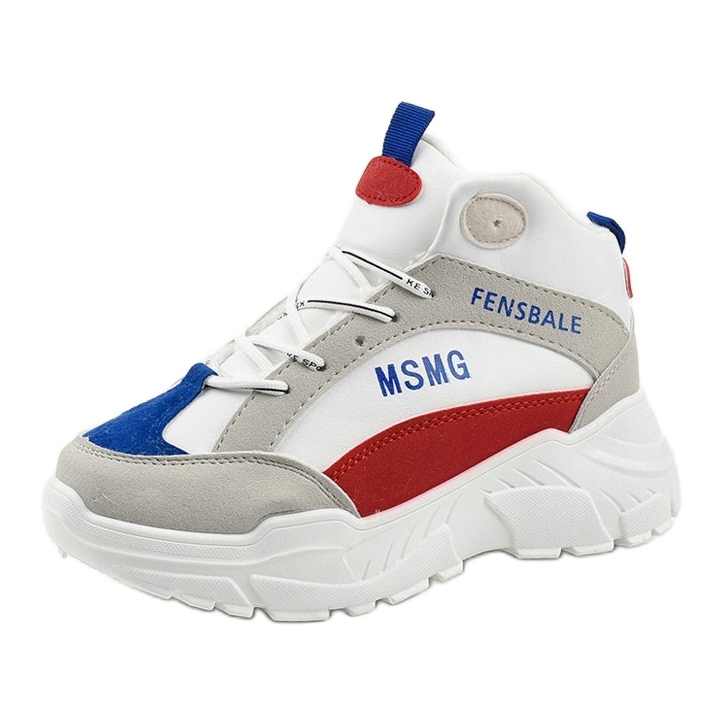 Tênis branco, tênis jeans com isolamento multicolorido 1