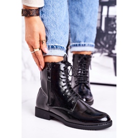 PJ1 Botas quentes femininas clássicas lacadas pretas simplicidade preto 2 PJ1 Botas quentes femininas clássicas lacadas pretas simplicidade preto 2