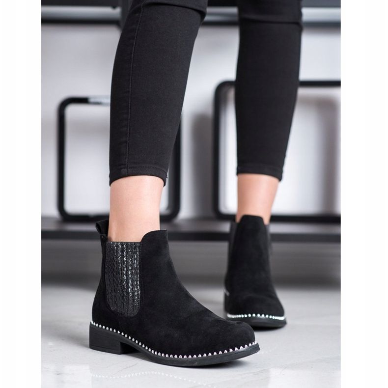 SHELOVET Botas chelsea elegantes preto 1