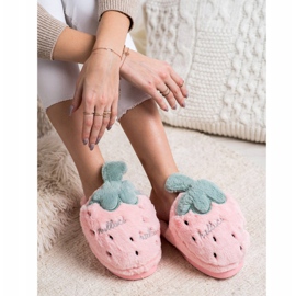 Bona Chinelos de morango rosa verde 2