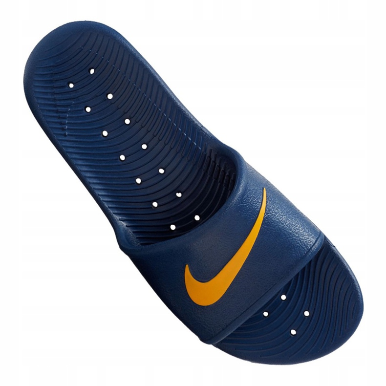 Nike Kawa Shower M 832528-407 slides azul marinho amarelo 2