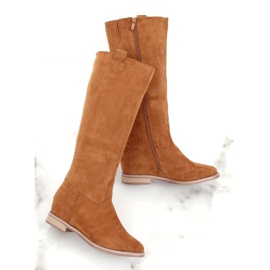 Botas em camelo de cunha oculta NC968P Camel castanho multicolorido 1