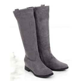 Botas cinza com salto oculto NC968P Cinza 1