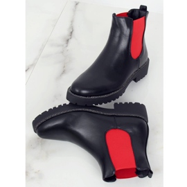Botas pretas Chelsea para mulheres 15602-9 pretas preto 1