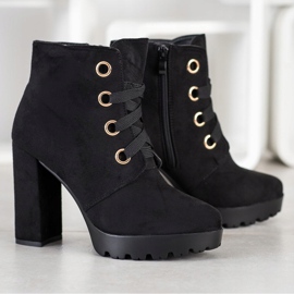 Juliet Botas de atar para o tornozelo preto 1
