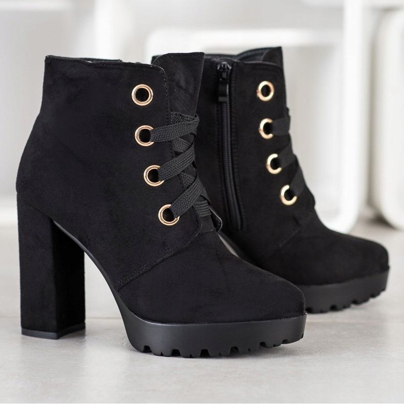 Juliet Botas de atar para o tornozelo preto 1