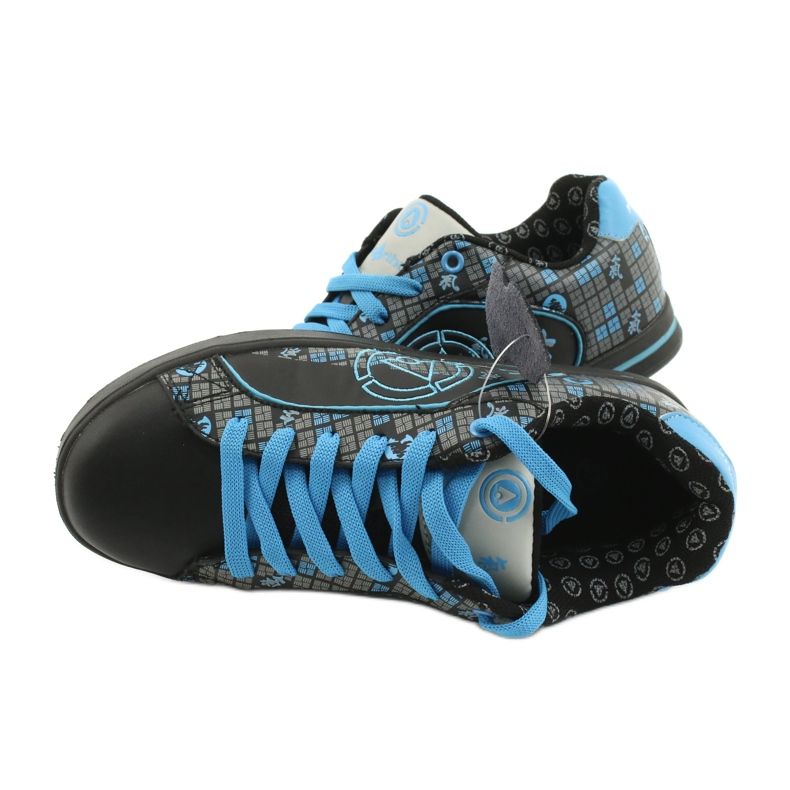 Tênis esportivos McArthur 13-bk preto azul cinza 4