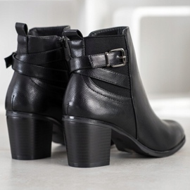 Ideal Shoes Botas pretas casuais preto 1