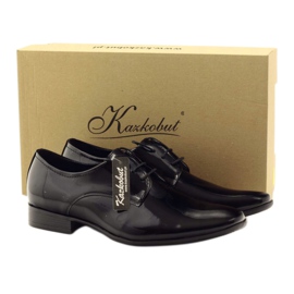 Sapatos masculinos clássicos Kazkobut 2620 pretos 4