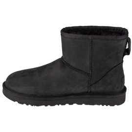 Botas Ugg W Classic Mini Couro W 1016558-BLK preto 1 Botas Ugg W Classic Mini Couro W 1016558-BLK preto 1