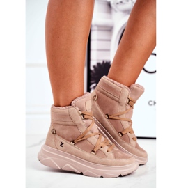 Kylie Crazy Tênis feminino Bege Botas de neve Missy 2