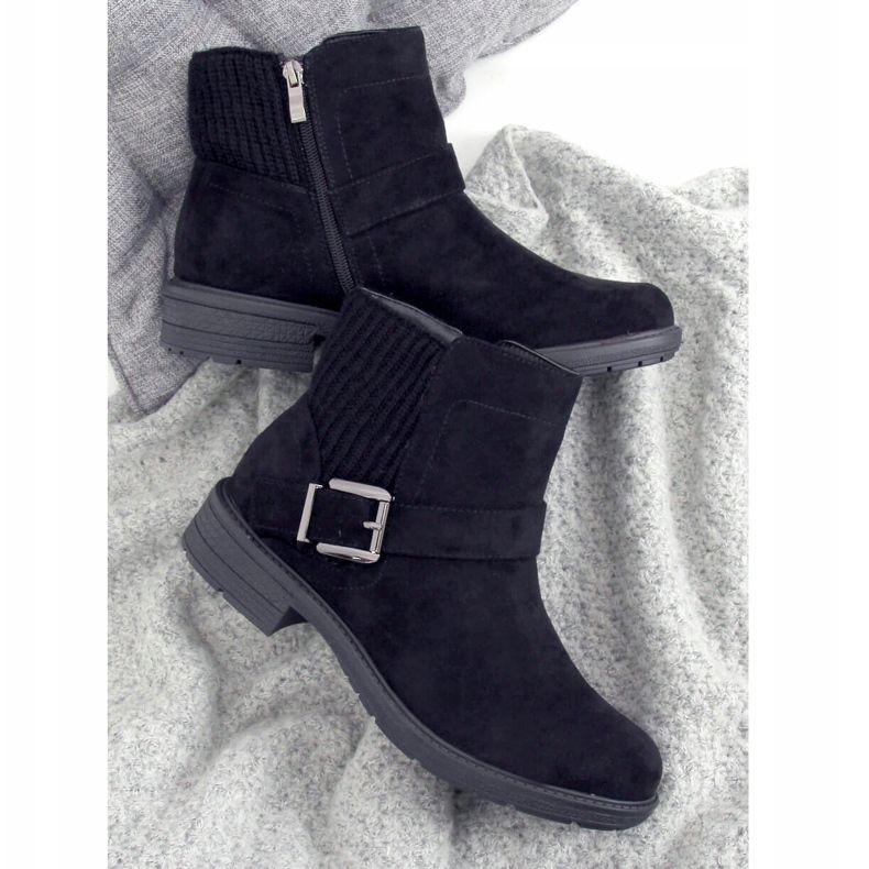 Botas femininas pretas E2210 pretas preto 1